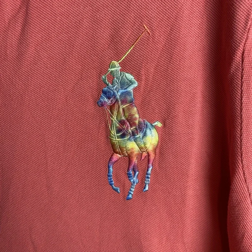 Polo Ralph Lauren Mens XL Classic Fit Polo Shirt Red Embroidered Logo